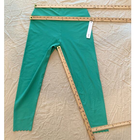 Aqua Athletic NWT | Aqua Green Scalloped Hem Leggings | size XL - Picture 5 of 7
